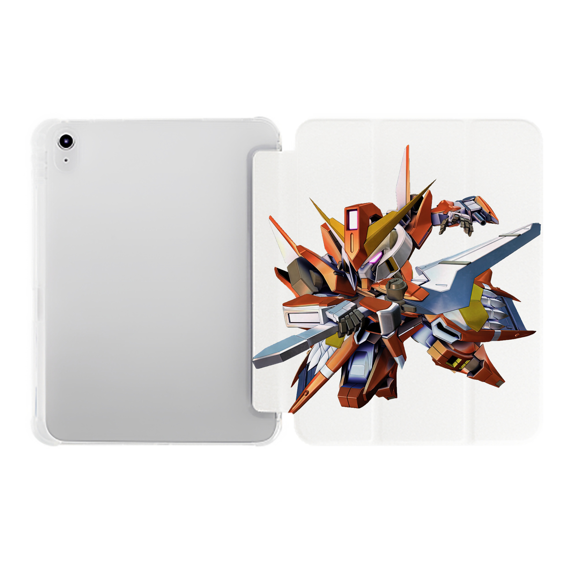 （画像用） 機動戦士ガンダム Mobile Suit Gundam IPad ケース ペン収納付き 三つ折りスタンド PUレザー×シリコン 対応機種9.5/10.5/10.9インチ